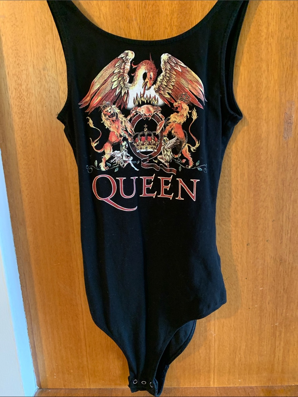 Divided Black Queen Graphic Bodysuit